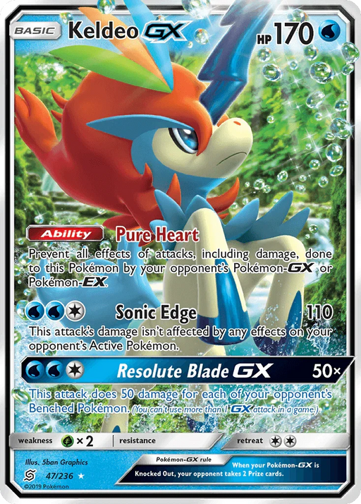 Keldeo GX (47/236) [Sun & Moon: Unified Minds] - for just $1.35! 