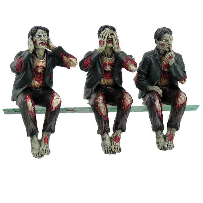 Zombie Hear, See and Speak No Evil Shelf Sitters - for just $19.99! 