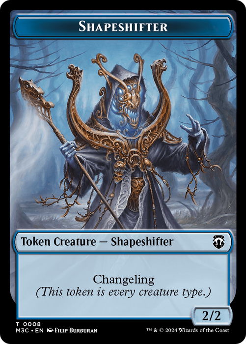 Dragon // Shapeshifter (0008) Double-Sided Token [Modern Horizons 3 Commander Tokens] - for just $0.10! 