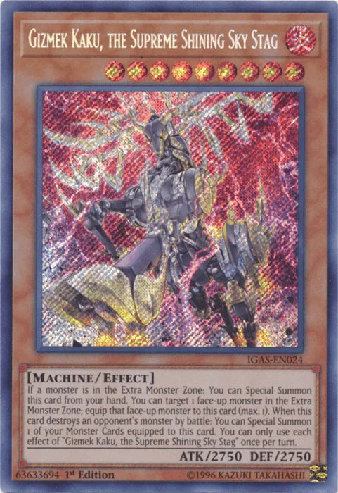 Gizmek Kaku, the Supreme Shining Sky Stag [IGAS-EN024] Secret Rare - for just $0.25! 