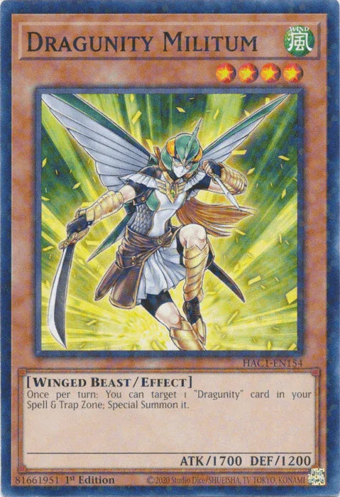 Dragunity Militum (Duel Terminal) [HAC1-EN154] Common - for just $0.15! 