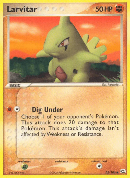 Larvitar (52/106) [EX: Emerald] - for just $0.40! 