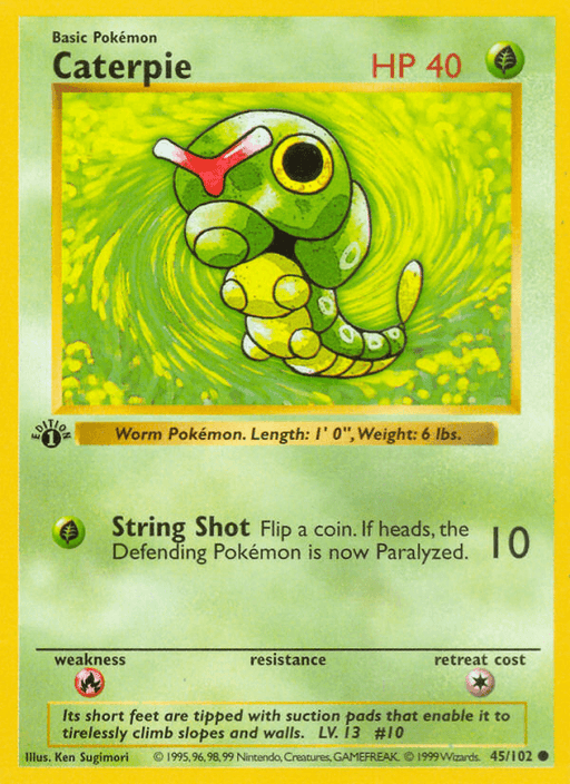 Caterpie (45/102) (Shadowless) [Base Set 1st Edition] - for just $11.85! 