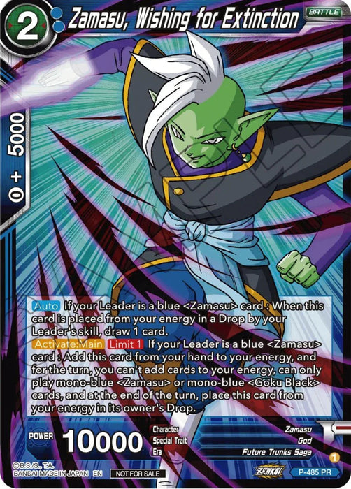Zamasu, Wishing for Extinction (Zenkai Series Tournament Pack Vol.3) (P-485) [Tournament Promotion Cards] - for just $0.10! 
