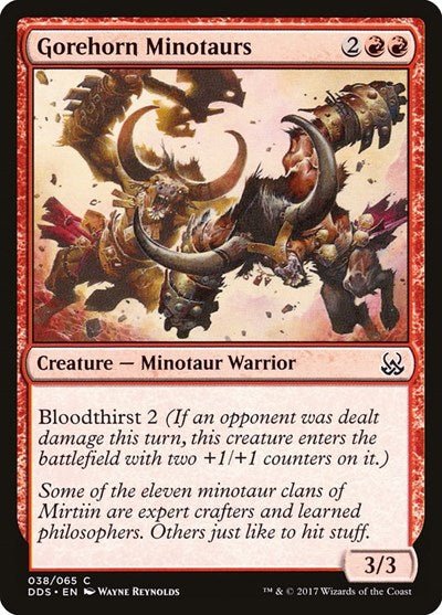 Gorehorn Minotaurs (Duel Decks: Mind vs Might) Near Mint - for just $0.15! 