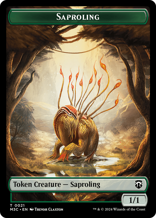 Tarmogoyf (Ripple Foil) // Saproling Double-Sided Token [Modern Horizons 3 Commander Tokens] - Just $2.55! Shop now at Retro Gaming of Denver