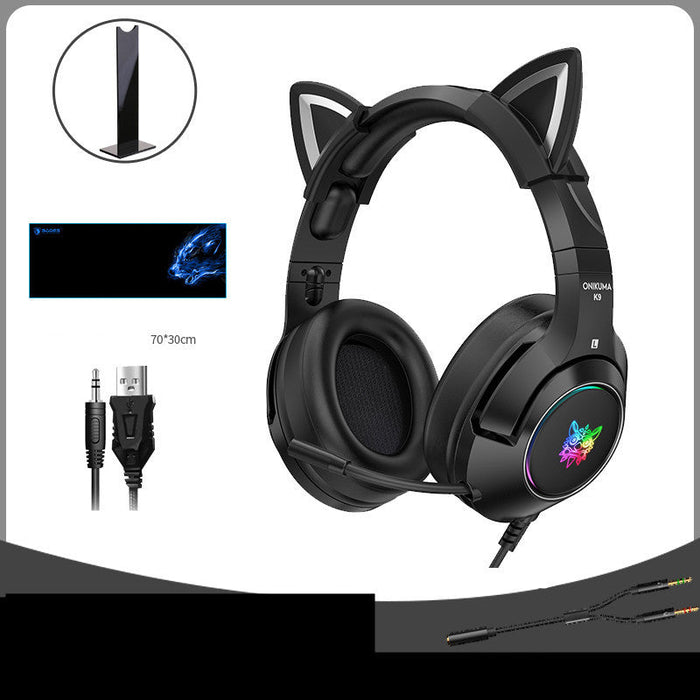 Head-mounted Gaming Gaming Cute Girls Wired Computer Headset - for just $200.36! 