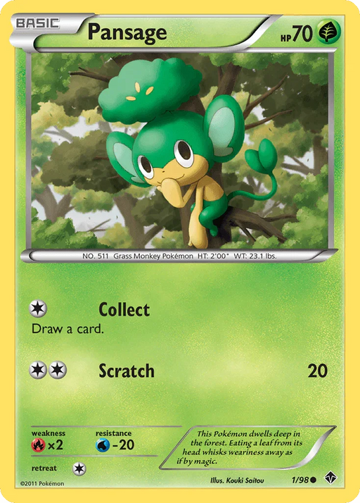 Pansage (1/98) [Black & White: Emerging Powers] - for just $0.15! 
