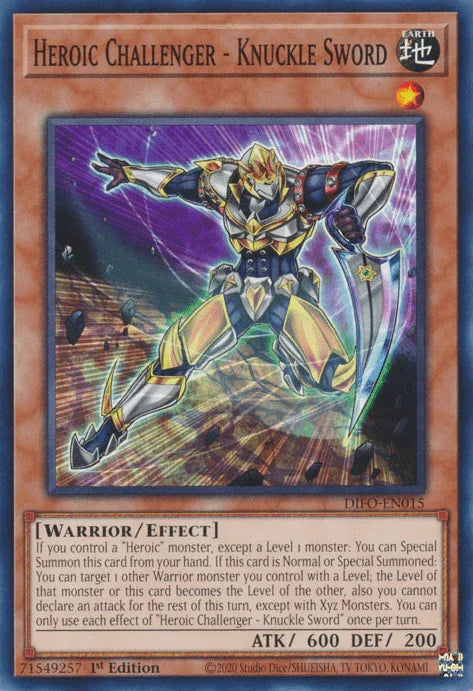 Heroic Challenger - Knuckle Sword [DIFO-EN015] Common - for just $0.10! 