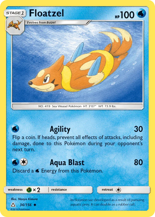 Floatzel (36/156) [Sun & Moon: Ultra Prism] - for just $0.10! 