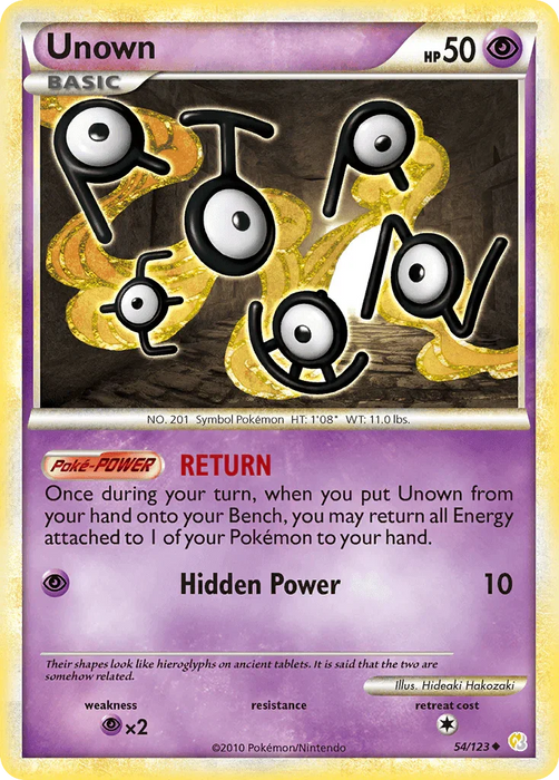 Unown (54/123) [HeartGold & SoulSilver: Base Set] - for just $0.55! 