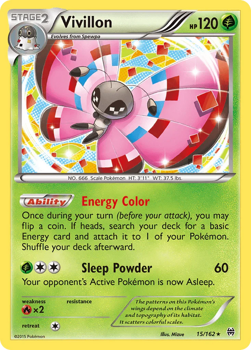 Vivillon (15/162) [XY: BREAKthrough] - for just $0.25! 