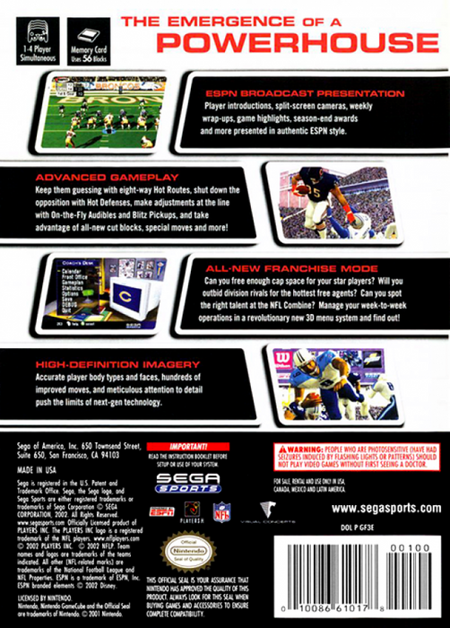 NFL 2K3 – GameCube (GC) - for just $5.99! 