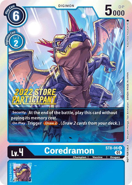 Coredramon [ST8-06] (2022 Store Participant) [Starter Deck: Ulforce Veedramon Promos] - Just $0.30! Shop now at Retro Gaming of Denver