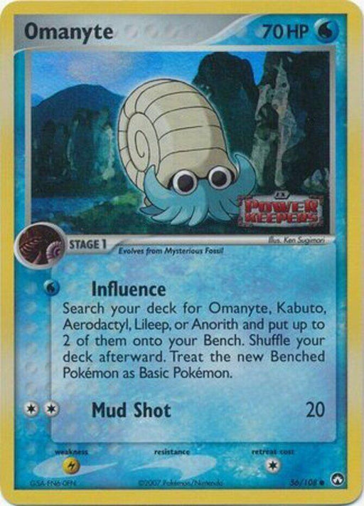 Omanyte (56/108) (Stamped) [EX: Power Keepers] - for just $2.40! 