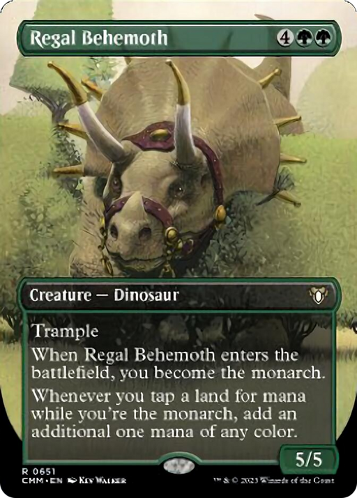 Regal Behemoth (Borderless Alternate Art) [Commander Masters] - Just $0.23! Shop now at Retro Gaming of Denver