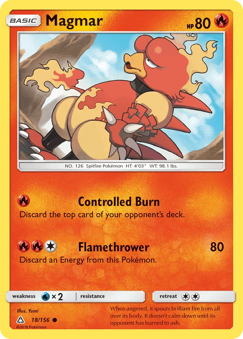 Magmar (18/156) [Sun & Moon: Ultra Prism] - for just $0.10! 