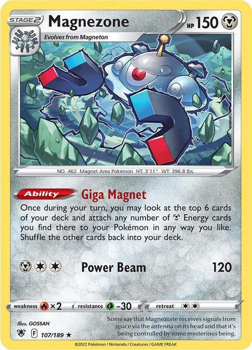 Magnezone (107/189) (Theme Deck Exclusive) [Sword & Shield: Astral Radiance] - for just $0.10! 