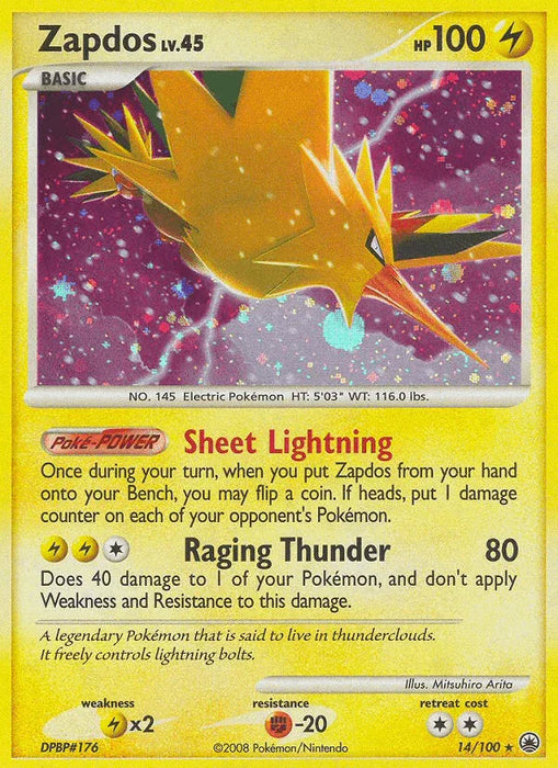 Zapdos (14/100) [Diamond & Pearl: Majestic Dawn] - for just $11.15! 