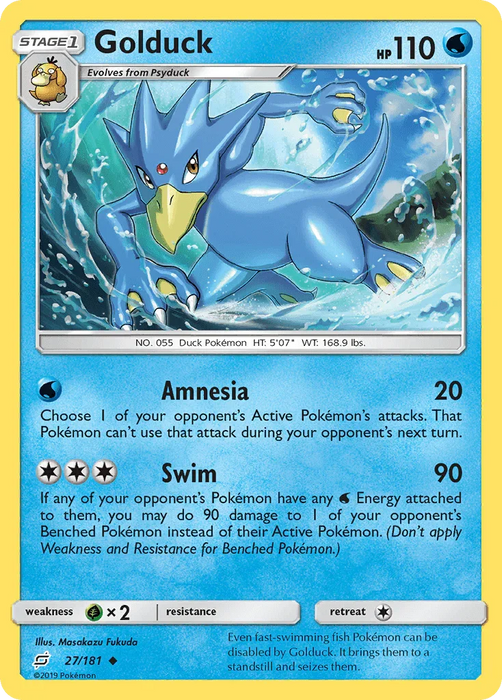 Golduck (27/181) [Sun & Moon: Team Up] - for just $0.10! 