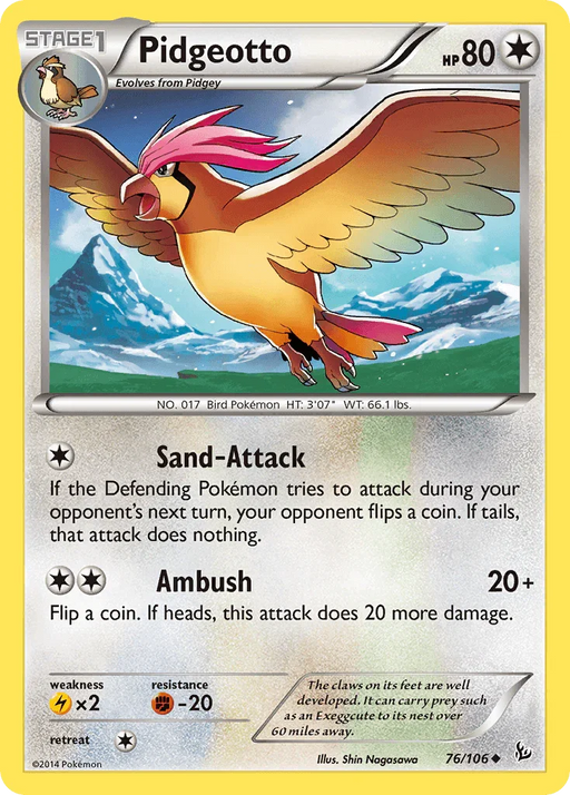 Pidgeotto (76/106) [XY: Flashfire] - for just $0.15! 