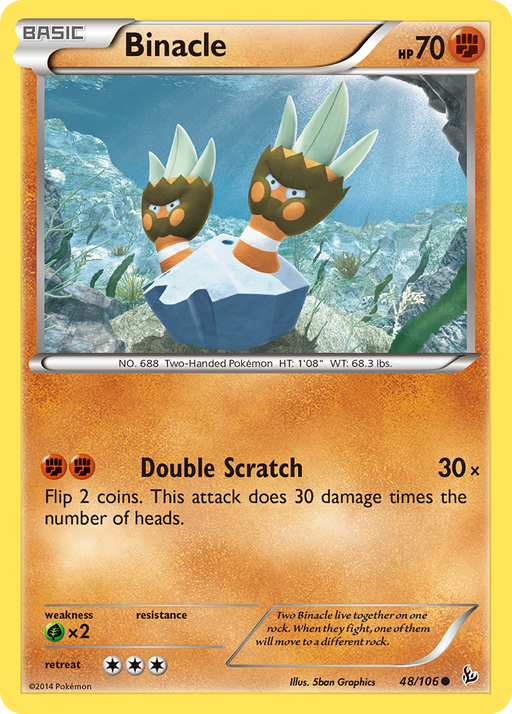 Binacle (48/106) [XY: Flashfire] - Just $0.05! Shop now at Retro Gaming of Denver