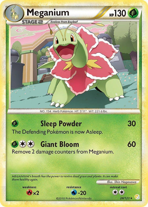 Meganium (26/123) (Theme Deck Exclusive) [HeartGold & SoulSilver: Base Set] - for just $4.80! 