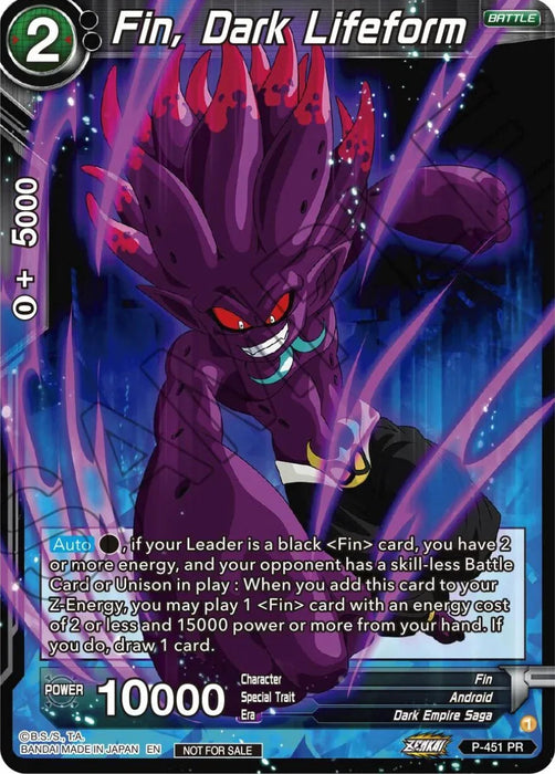 Fin, Dark Lifeform (P-451) [Tournament Promotion Cards] - for just $0.20! 