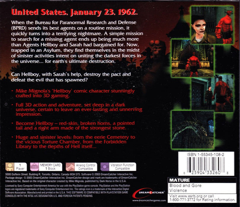 Hellboy Asylum Seeker – PlayStation 1 (PS1) - for just $0! 