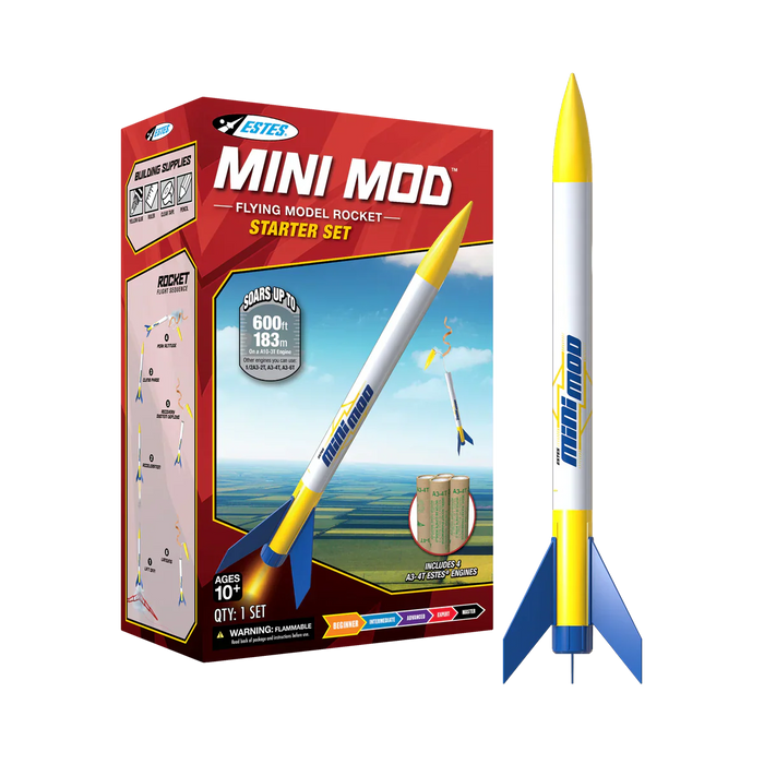Mini Mod 13mm STEM Model Rocket Starter Set - for just $43.99! 