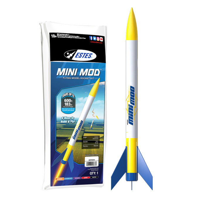 Estes Rockets - Mini Mod™Rocket-Building Kit, Advanced Flying-Rocket-Model Kit for Ages 10+ - for just $14.99! 