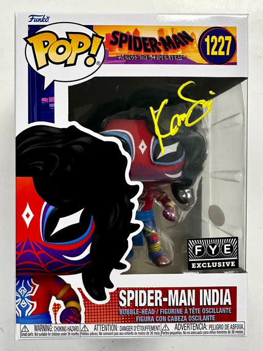 Karan Soni Signed (Deco) Spider-Man India Funko Pop! #1227 Across The Spider-Verse FYE Exclusive With JSA COA - for just $130! 