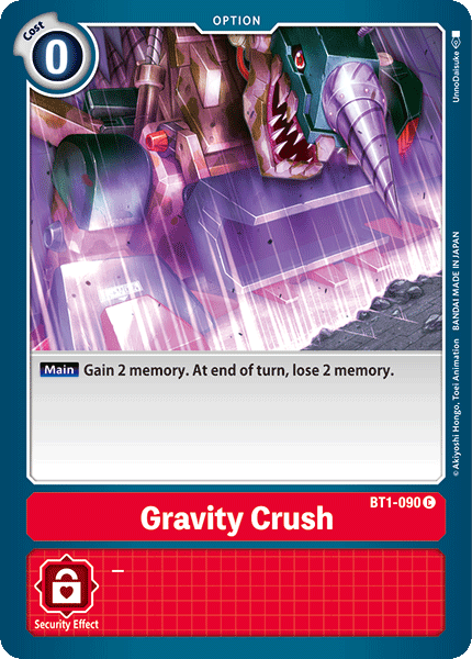 Gravity Crush [BT1-090] [Release Special Booster Ver.1.0] - Just $0.25! Shop now at Retro Gaming of Denver