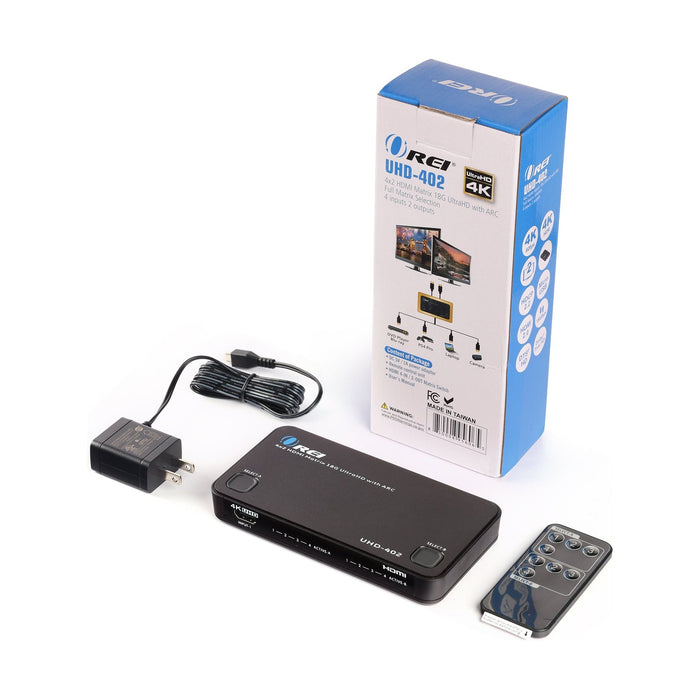 Ultra HD 4x2 HDMI Matrix Switch Full 3D with ARC Support (UHD-402) - Just $39.99! Shop now at Retro Gaming of Denver