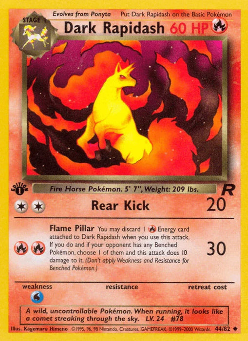 Dark Rapidash (44/82) [Team Rocket 1st Edition] - for just $0.95! 