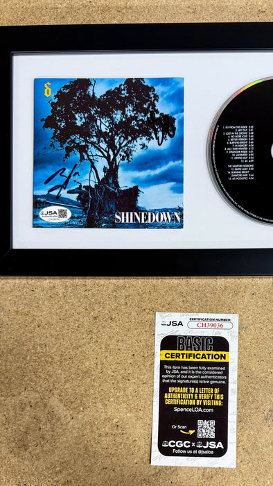 Shinedown (Brent Smith & Barry Kerch) Signed Leave A Whisper Framed CD JSA COA - for just $175! 