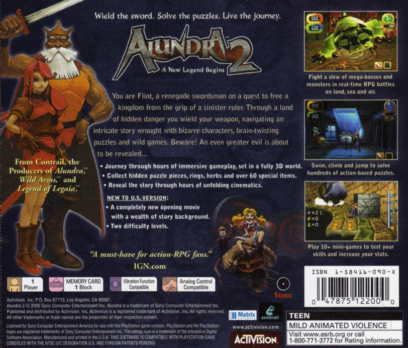 Alundra 2 – PlayStation 1 (PS1) - for just $23.99! 