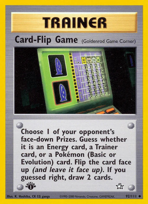 Card-Flip Game (92/111) [Neo Genesis 1st Edition] - for just $0.50! 