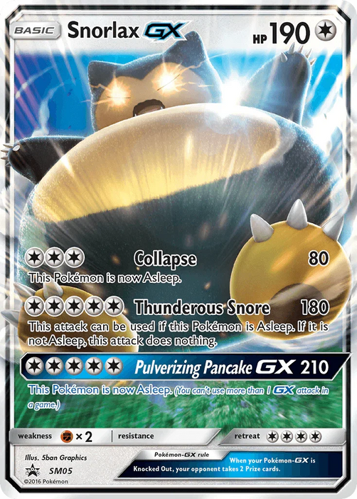 Snorlax GX (SM05) [Sun & Moon: Black Star Promos] - for just $7.75! 