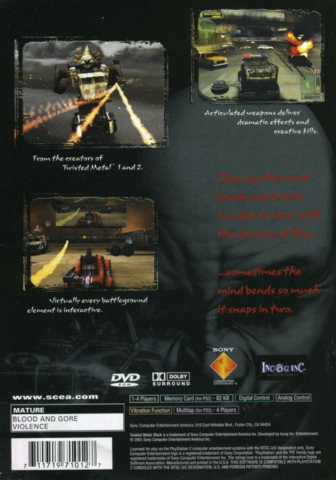 Twisted Metal: Black – PlayStation 2 (PS2) - for just $0! 