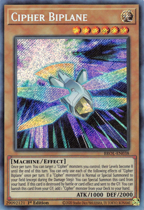 Cipher Biplane [BROL-EN038] Secret Rare - for just $0.10! 