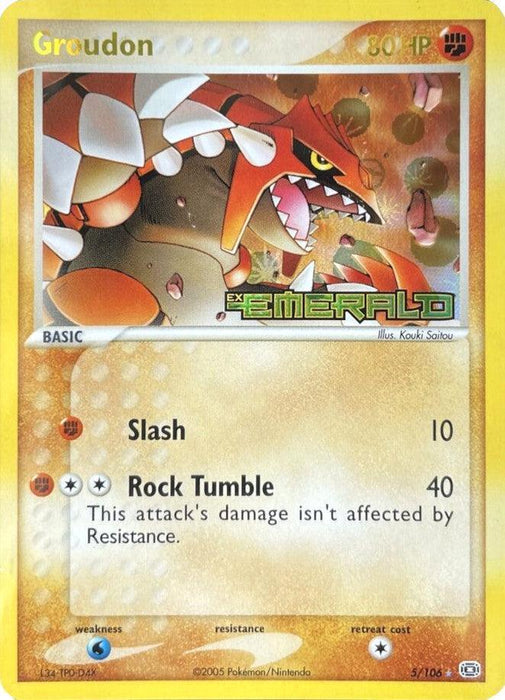 Groudon (5/106) (Stamped) [EX: Emerald] - for just $80.80! 