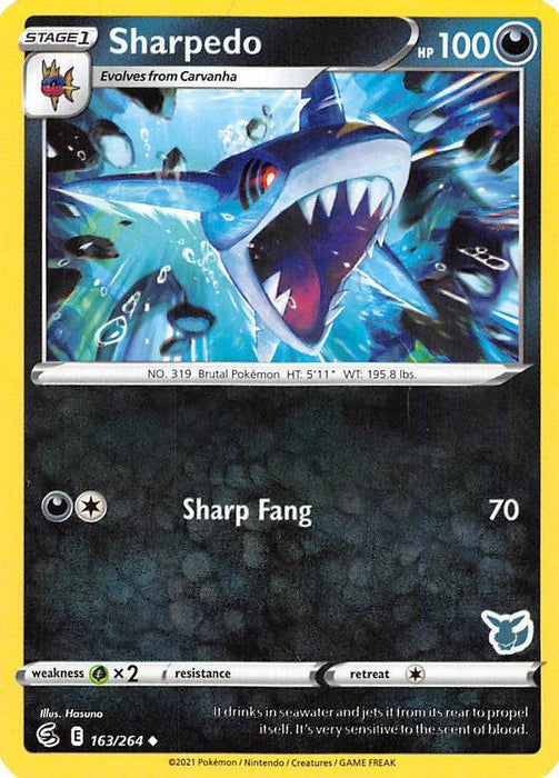 Sharpedo (163/264) (Eevee Deck) [Battle Academy 2022] - for just $0.10! 