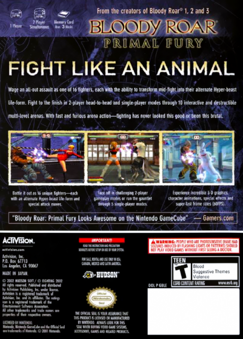 Bloody Roar: Primal Fury – GameCube (GC) - for just $17.99! 