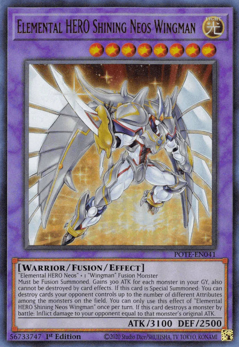 Elemental HERO Shining Neos Wingman [POTE-EN041] Ultra Rare - for just $4.30! 