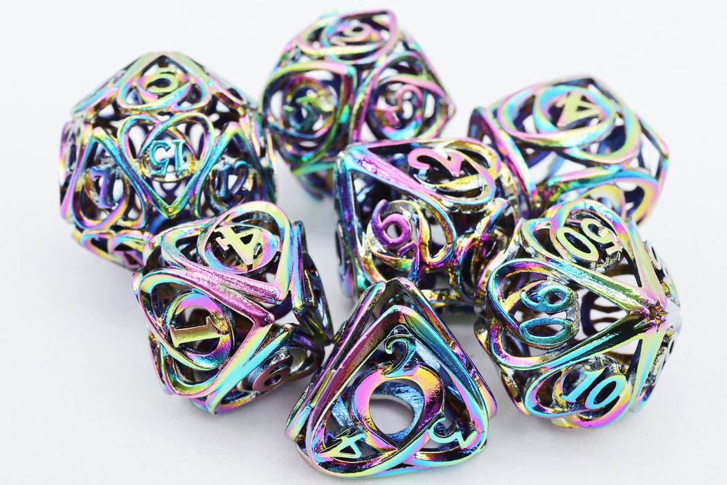 Hollow Hearts: Burnt Opal - Metal RPG Dice Set - for just $64.99! 