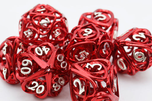 Hollow Hearts: Red - Metal RPG Dice Set - for just $64.99! 