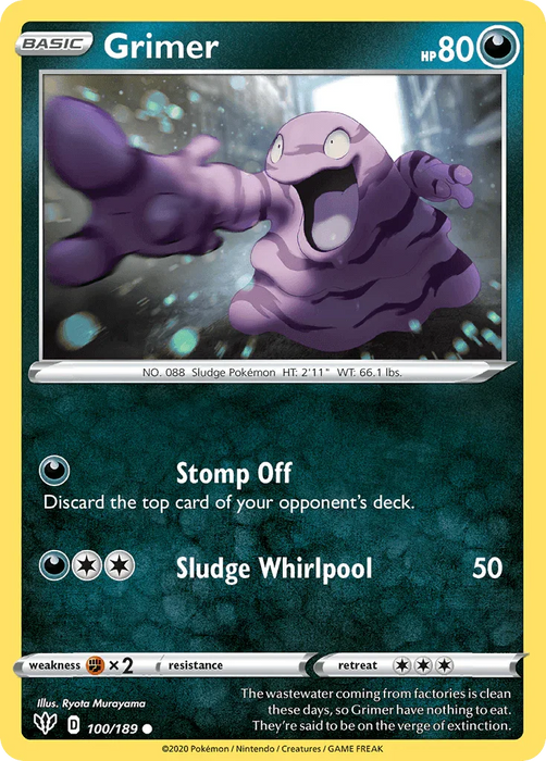 Grimer (100/189) [Sword & Shield: Darkness Ablaze] - for just $0.10! 