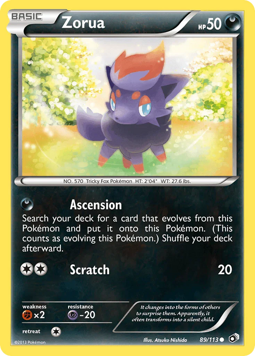 Zorua (89/113) [Black & White: Legendary Treasures] - for just $0.30! 