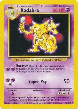 Kadabra (32/102) [Base Set Unlimited] - for just $0.90! 